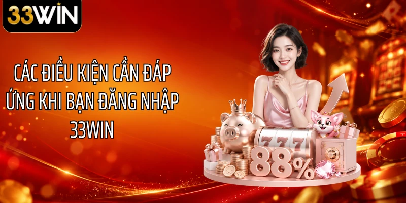 Các điều kiện cần đáp ứng khi bạn đăng nhập 33WIN