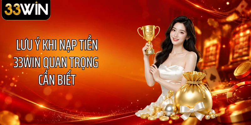 Lưu ý khi nạp tiền 33WIN quan trọng cần biết