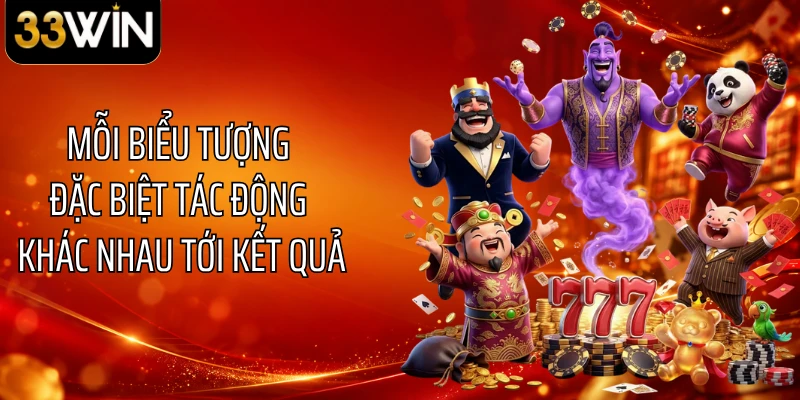 Mỗi biểu tượng đặc biệt tác động khác nhau tới kết quả