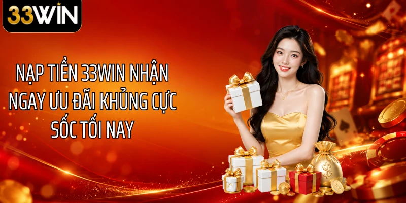 Nạp Tiền 33WIN Nhận Ngay Ưu Đãi Khủng Cực Sốc Tối Nay