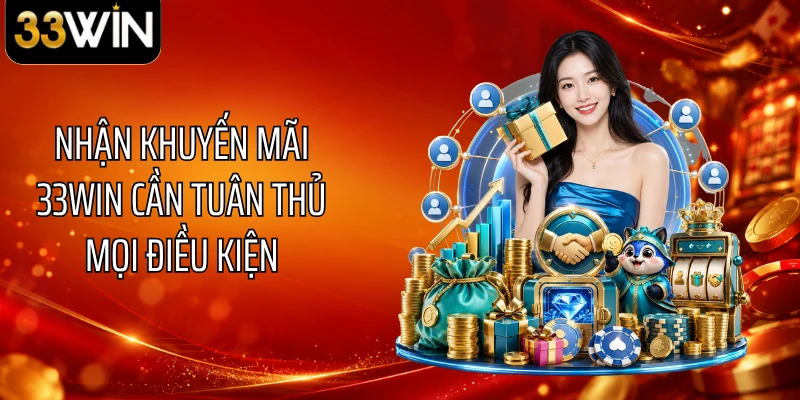 Nhận khuyến mãi 33WIN cần tuân thủ mọi điều kiện