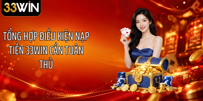 Tổng hợp điều kiện nạp tiền 33WIN cần tuân thủ